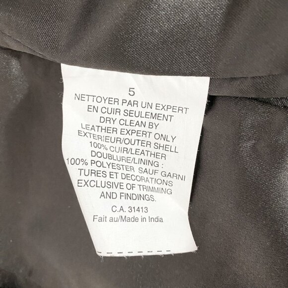 BOD & CHRISTENSEN DARK BROWN LEATHER SINGLE BREASTED MID-LENGTH JACKET COAT - 12 - Picture 11 of 11